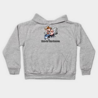 King Of The Smoker Pork Pig Barbeque Grill Cartoon Kids Hoodie